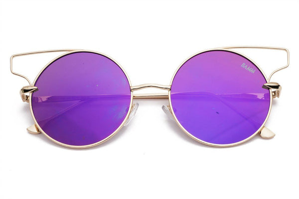 Óculos De Sol - THE FLAIR REVO | Óculos De Sol Redondo Com Inspiração Olho De Gato E Cortado A Laser