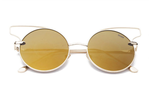 Óculos De Sol - THE FLAIR REVO | Óculos De Sol Redondo Com Inspiração Olho De Gato E Cortado A Laser
