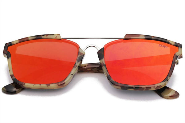 Óculos De Sol - THE SHARP REVO | Óculos De Sol Da Moda Espelhado Com Lentes Parcialmente Vazadas