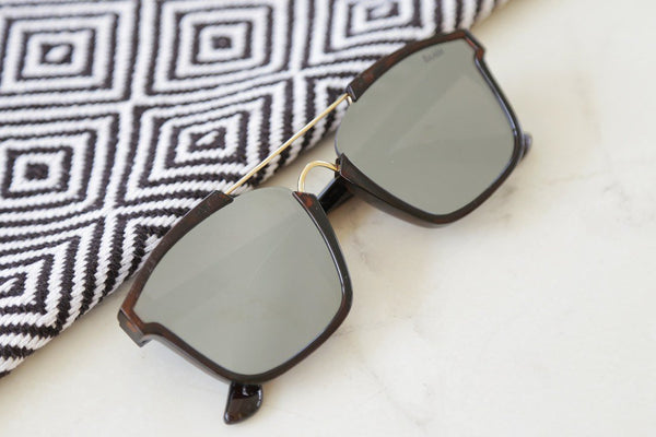Óculos De Sol - THE SHARP REVO | Óculos De Sol Da Moda Espelhado Com Lentes Parcialmente Vazadas