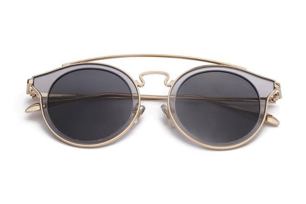 Óculos De Sol - THE JACKS 2 | Óculos De Sol Retrô Dapper Semi-Aviador Horned Rimmed Barra Superior