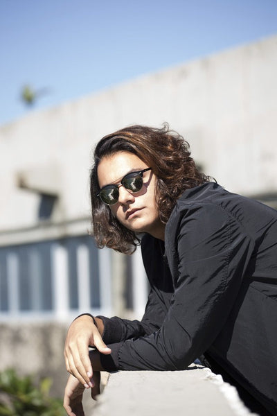 Óculos De Sol - THE SNAP REVO | Óculos De Sol Espelhado Dapper Semi-Aviador Com Top Bar